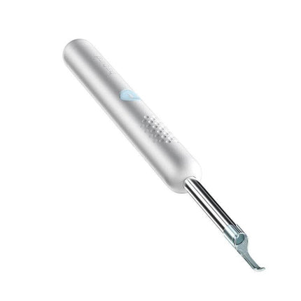 Bebird Endoscope Ear Cleaning Tool Black for Home Use – white-handled 3MP ear camera cleaner with metal scoop tip and app-compatible design