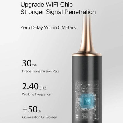 Bebird Smart Visible Luminous Ear Pick Set Star Black with WiFi chip, 30fps camera and built-in light for clear ear canal inspection