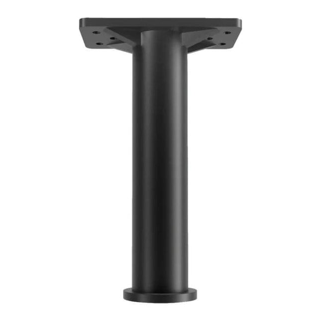 Bed Leg Support Bracket, Adjustable 15, 18, or 20 Cm - black metal adjustable bed leg with rotating height lock for platform and frame stability