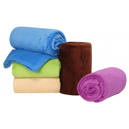 Beddowell Coral Flannel Blanket 180x200cm soft lightweight coral fleece blanket in assorted colors for travel and home