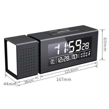 Bedside Alarm Clock With Night Light For Everyday Use - compact digital alarm clock with large VA display, calendar, multiple alarms and color night light