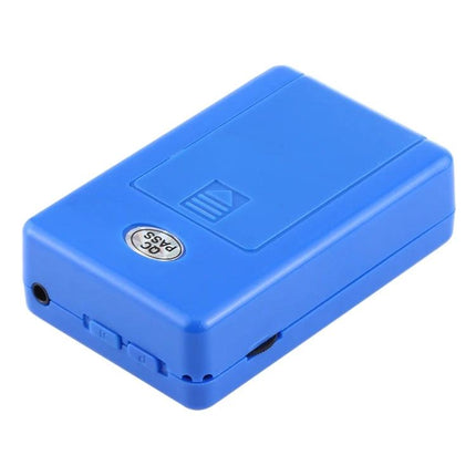 Bedwetting Alarm With Sensor And Clamp For Nocturnal Enuresis - blue alarm unit with one-button setup, battery indicator and sensor jack