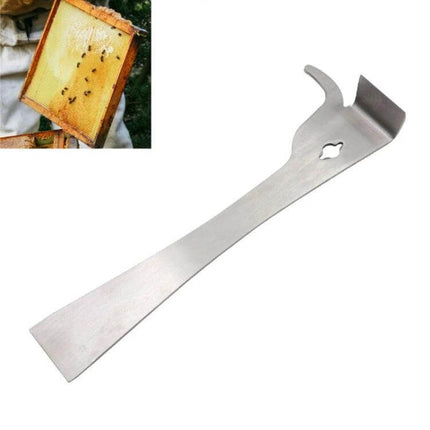 Bee Tools Cut Honey Knife Thumb Up Beekeeping Scraper Stainless Steel stainless-steel thumb-type scraper for lifting frames and scraping propolis (26cm)