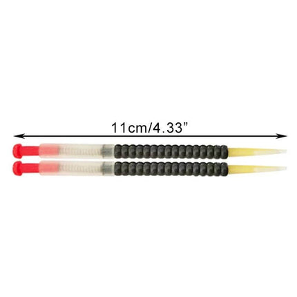 Beekeeping Transfer Needles 11 cm for Bee Larvae Kit - pair of 11cm grafting transfer needles with textured grip and red caps