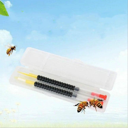 Beekeeping Transfer Needles 11 cm for Bee Larvae Kit in clear case, aerospace-grade synthetic transfer needles for delicate larva grafting