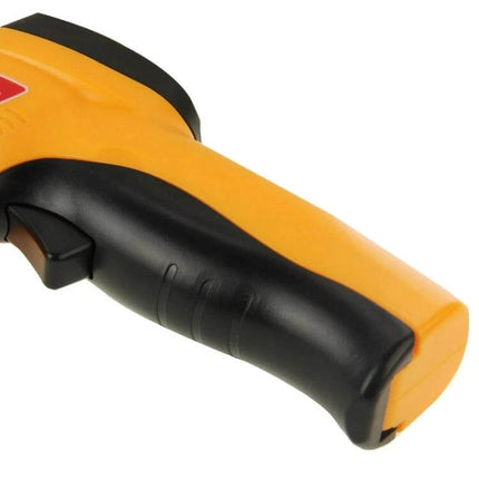 Benetech Digital Laser Infrared Thermometer For Surface Temperature handheld yellow-black model showing ergonomic grip and trigger