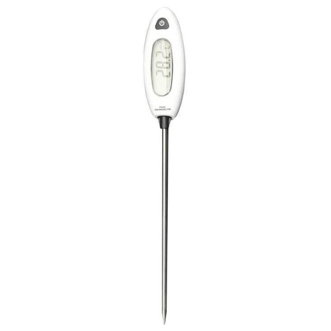 Benetech LCD Display Food Thermometer For Cooking And Grilling showing probe and clear LCD reading for meat and grill temps