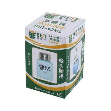 Best-40 100ml Alcohol Bottle For Clean Rooms And Labs - HDPE anti-static 100ml bottle with stainless steel pump for controlled EPA dispensing
