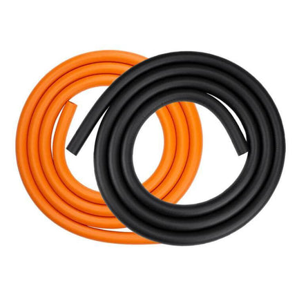 Bicycle Brake Shifter Cable Anti Rattle Foam Tube 1.5m — orange and black sponge foam cable sleeve for brake and shifter lines, 6mm max OD, 1500mm length