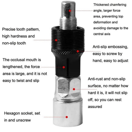 Bicycle Crank and Flywheel Maintenance Tool Set For Everyday Care carbon steel chrome plated three-in-one crank and flywheel tool