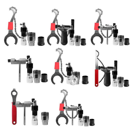 Bicycle Crank and Flywheel Maintenance Tool Set For Everyday Care – carbon steel three-in-one crank and flywheel repair kit with grips and sockets