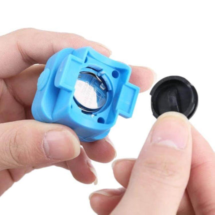 Bicycle Electric Horn With Bell Red Easy To Install No Battery – close-up of hands installing battery-free red horn and bell on bike