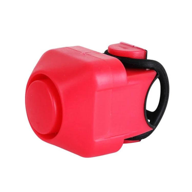 Bicycle Electric Horn With Bell Red Easy To Install No Battery compact red horn and bell combo for easy mounting on most bikes