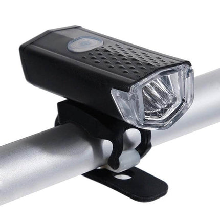 Bicycle Headlight and Taillight Set USB Rechargeable compact front CREE XPE 3W LED 320 lumens black mount for urban commutes