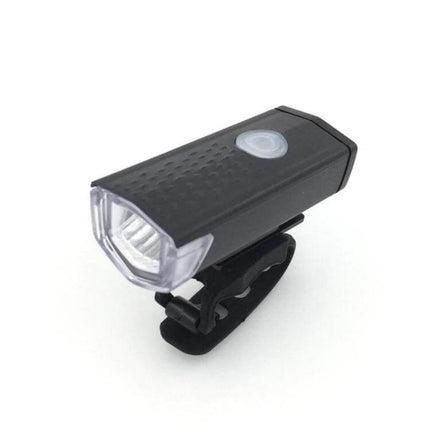 Bicycle Headlight and Taillight Set USB Rechargeable compact black front light with CREE XPE 3W LED, USB rechargeable, mount for urban commuting