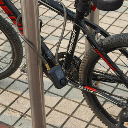 Bicycle Password Alarm IP44 Waterproof For Securing Parked Bikes Safely - compact lockbox alarm attached to bike and post