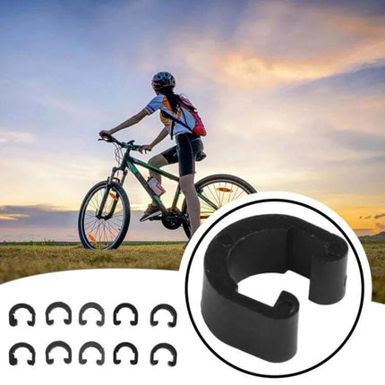 Bicycle Plastic C Clips 50 Pack For Cable Management securing bike brake and gear cables along frame