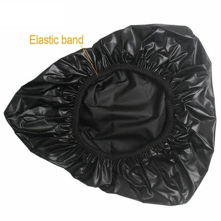 Bicycle Saddle Waterproof Cover For Rainy Day Use Daily - black PVC saddle cover with elastic band for commuting and rainy rides