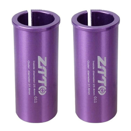 Bicycle Seat Post Conversion Sleeve Reducer For Multiple Diameters purple aluminum alloy pair for secure seat post fit