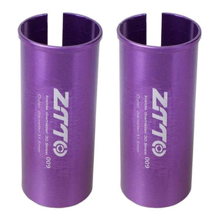 Bicycle Seat Post Conversion Sleeve Reducer For Multiple Diameters purple aluminum alloy pair for adapting seat post to frame