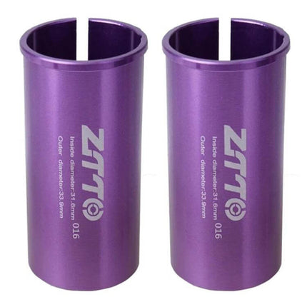 Bicycle Seat Post Conversion Sleeve Reducer Cover For Various Diameters 60mm aluminum purple pair, corrosion-resistant fit