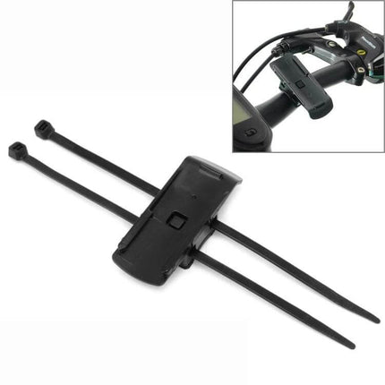 Bike Base Bicycle GPS Holder Stand For Garmin eTrex securely mounted on bike handlebar, compact black plastic cradle for eTrex devices