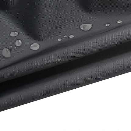 Billiard Table Dust Cover Water-Repellent For Everyday Protection - close-up of black oxford cloth with water droplets showing waterproof, dustproof fabric