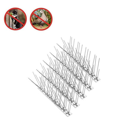 Bird Repellent Thorn Strips 50cm Long For Balconies stainless steel spike strips shown in set to block birds from landing on ledges