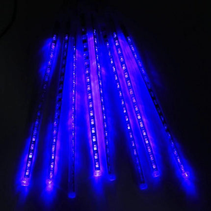 Blue LED Light Stick Set For Christmas Home Decor Indoors And Outdoors – 8 x 30cm blue LED light bars glowing for indoor/outdoor tree and architectural accent lighting