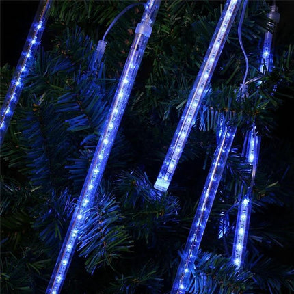 Blue LED Light Stick Set For Christmas Home Decor Indoors And Outdoors - 8 x 30cm bars with 17 blue LEDs for trees, bonsai, glass walls and architectural accents