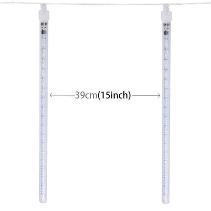 Blue LED Light Stick Set For Christmas Home Decor Indoors And Outdoors - 8pcs 30cm bars, 17 blue LEDs each for trees, bonsai, glass walls and architectural lighting