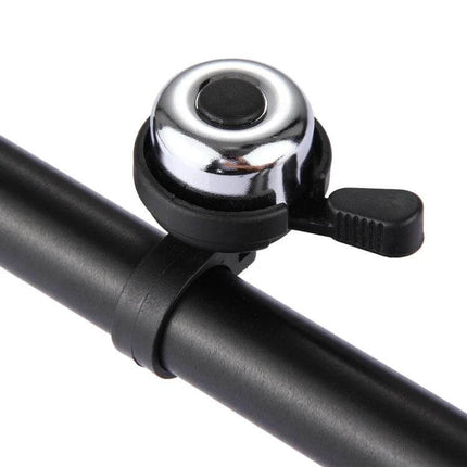 Blue Mini Aluminum Bicycle Bell For Everyday Riding - compact blue aluminum bike bell on handlebar, clear chime for urban commuting