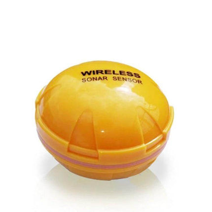 Bluetooth Fish Detector With 125KHz Sonar For iOS And Android - yellow wireless sonar sensor float showing Bluetooth fish finder
