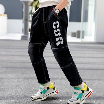 Alt Tag: Boys Velvet Jeans Light Blue For Everyday Winter Wear - light blue velvet school jeans for boys, warm casual winter outfit