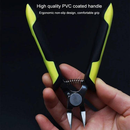 BR 130mm Wire Cable Cutter For Everyday Workshop Tasks - compact precision cutter with PVC coated ergonomic handle for clean wire and electronic lead trimming