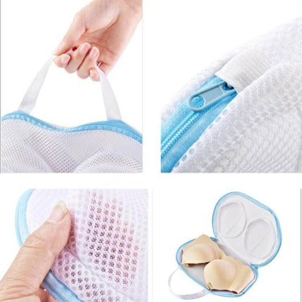 Bra Washing Bag Mesh Laundry Pouch For Travel Underwear white mesh zipper pouch with handle protecting bras and underwear