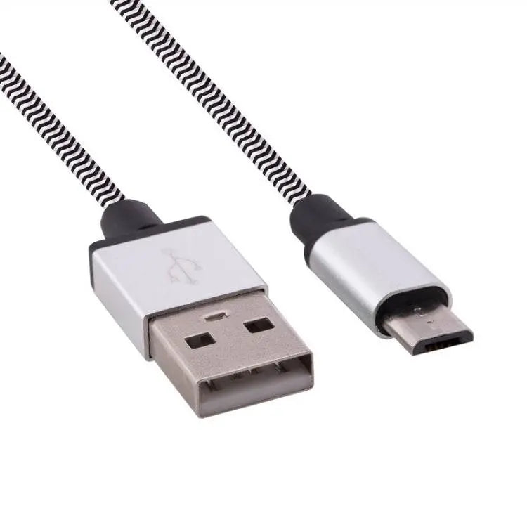 Braided Micro USB Cable For Samsung HTC Lenovo Huawei