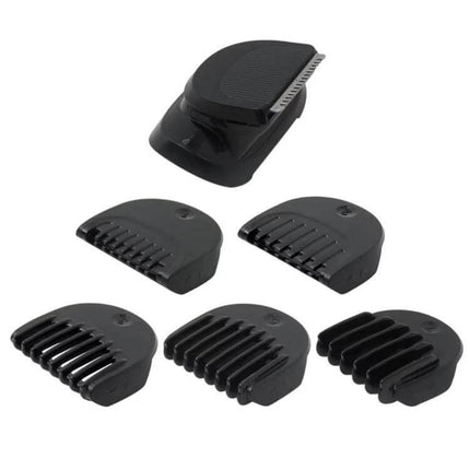 Braun Replacement Trimmer Attachment Kit With 5 Guiding Combs — black trimmer blade and five length combs for Series 5/6/7 shavers