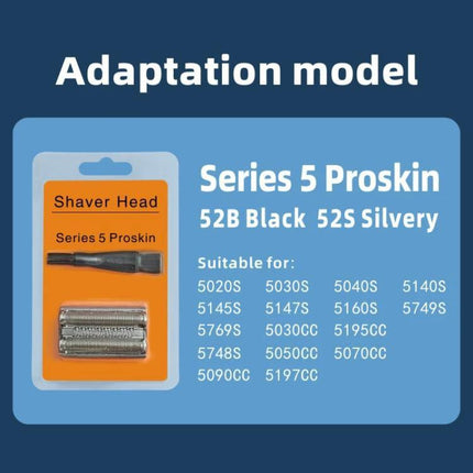 Braun Series 5 Replacement Shaver Head For Everyday Use - complete foil and cutter block kit for Series 5 shavers, easy installation