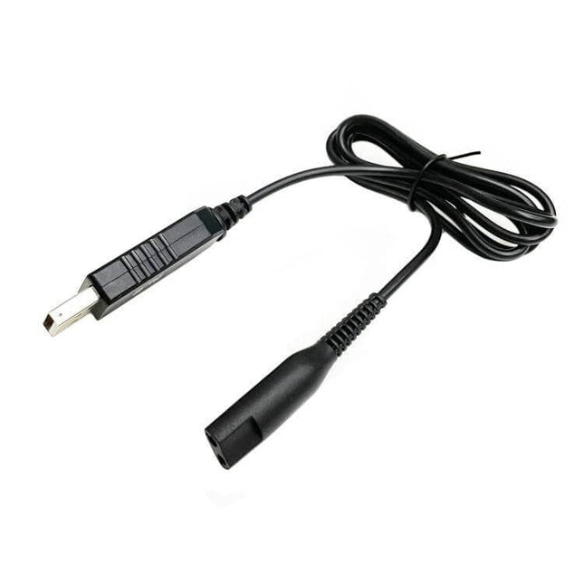 Braun Shaver USB Charging Cable Replacement For Daily Use - black USB-A to Braun shaver charging cable for S3/S5/S6/S7/S8/S9