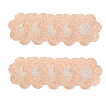Breast Patch Disposable Invisible Breathable Flower - disposable flower-shaped breathable breast patches for strapless and sheer clothing, ultra-thin contour fit
