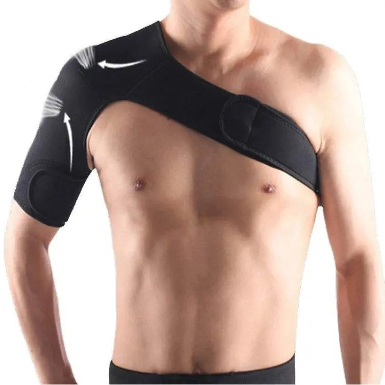 Breathable Adjustable Shoulder Support Brace Unisex Sport Compression Brace Strap Wrap Shoulder Belt, Right Shoulder, Left Shoulder