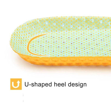 Breathable Shock Absorbing Insoles For Men And Women EU 35 41 - breathable mesh U-shaped heel EVA shock absorption for sneakers and work shoes