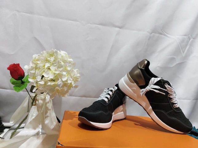 Burnt Platform Sneakers For Everyday Casual Wear In Green shown in black PU with low-profile platform sole, clean silhouette, commuting-ready