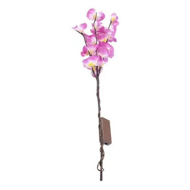 Butterfly Orchid Chandelier Vase Lamp For Bedroom Decor - pink bendable Phalaenopsis branch lamp, 75cm plastic orchid bloom for vase or windowsill