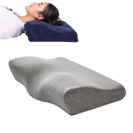 Butterfly Shape Memory Foam Cervical Pillow 50x30x10x6cm Neck Support - contoured memory foam for targeted neck and spine alignment
