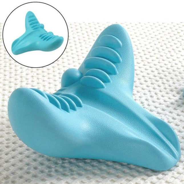 C-Rest Acupressure Neck Massager Pillow For Neck And Shoulders, Blue - portable non-electric neck and shoulder relief pillow
