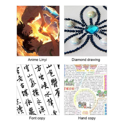 Adjustable Brightness A4 LED Drawing Light Pad for Artists tracing anime, diamond art, calligraphy and hand copy with adjustable brightness