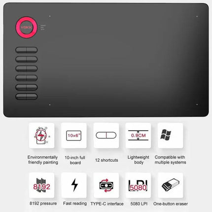 VEIKK A15 10x6 Inch Digital Drawing Graphic Tablet