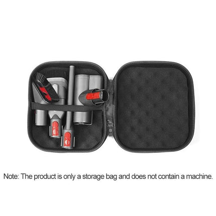 Set of 2 Dust-Proof Storage Bags for Hand-Held Vacuum Accessories - black nylon case holding vacuum tools, foam interior, zipper closure